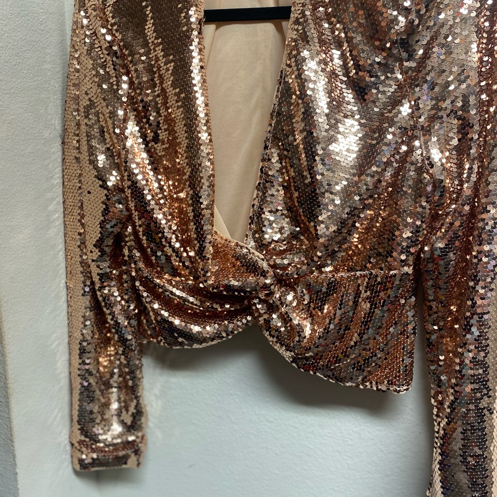 Gold sequin top